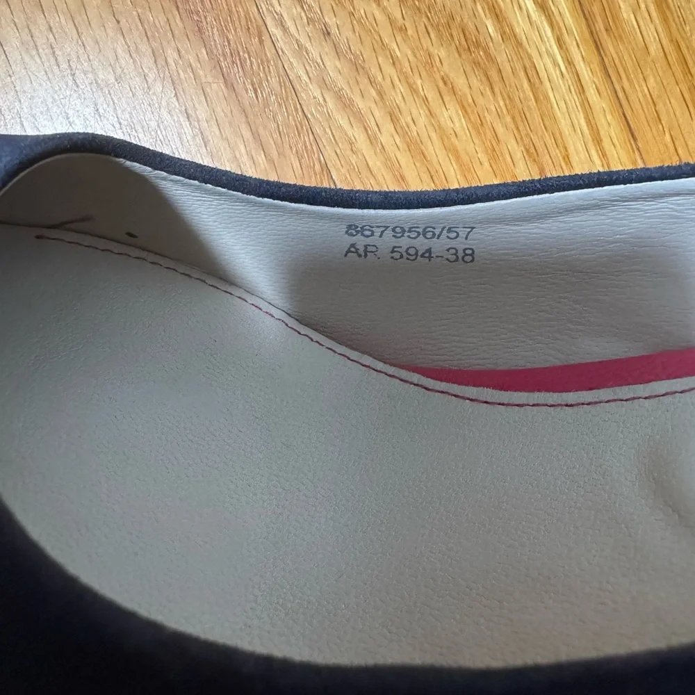 ⭐️HP⭐️ Boden- women’s navy suede shoes with wedge heel. Size 38/7